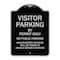 Signmission Designer Series-Visitor Parking By Permit Only No Public Parking Sign, 24" x 18", BS-1824-9871 A-DES-BS-1824-9871 - alternate 1